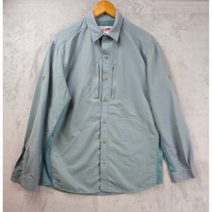 Railriders Mens M Vented Shirt Nylon Poly Insect Shield Hiking Fishing Hiking